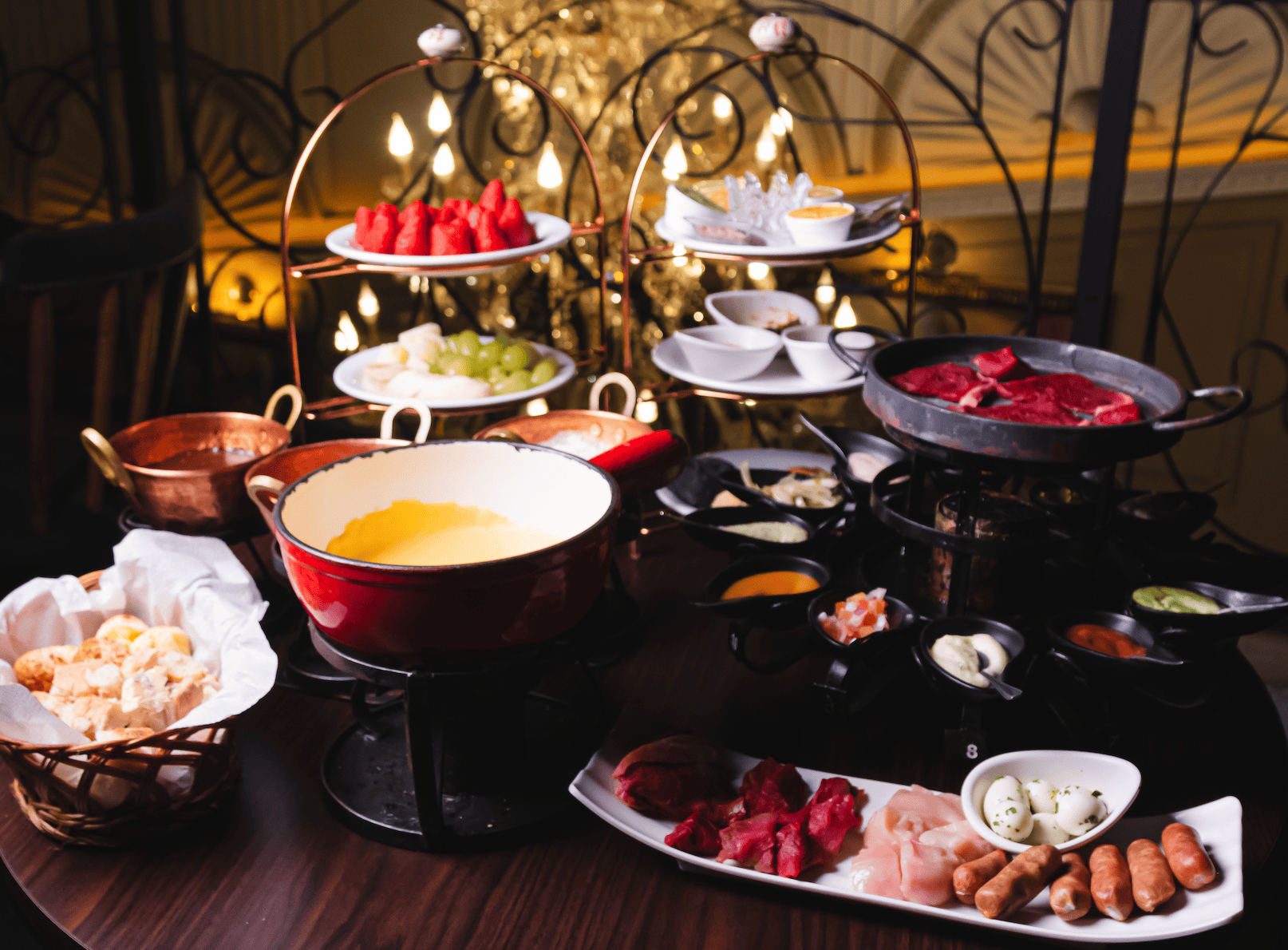 Mesa completa do Rodízio Premium Hannover